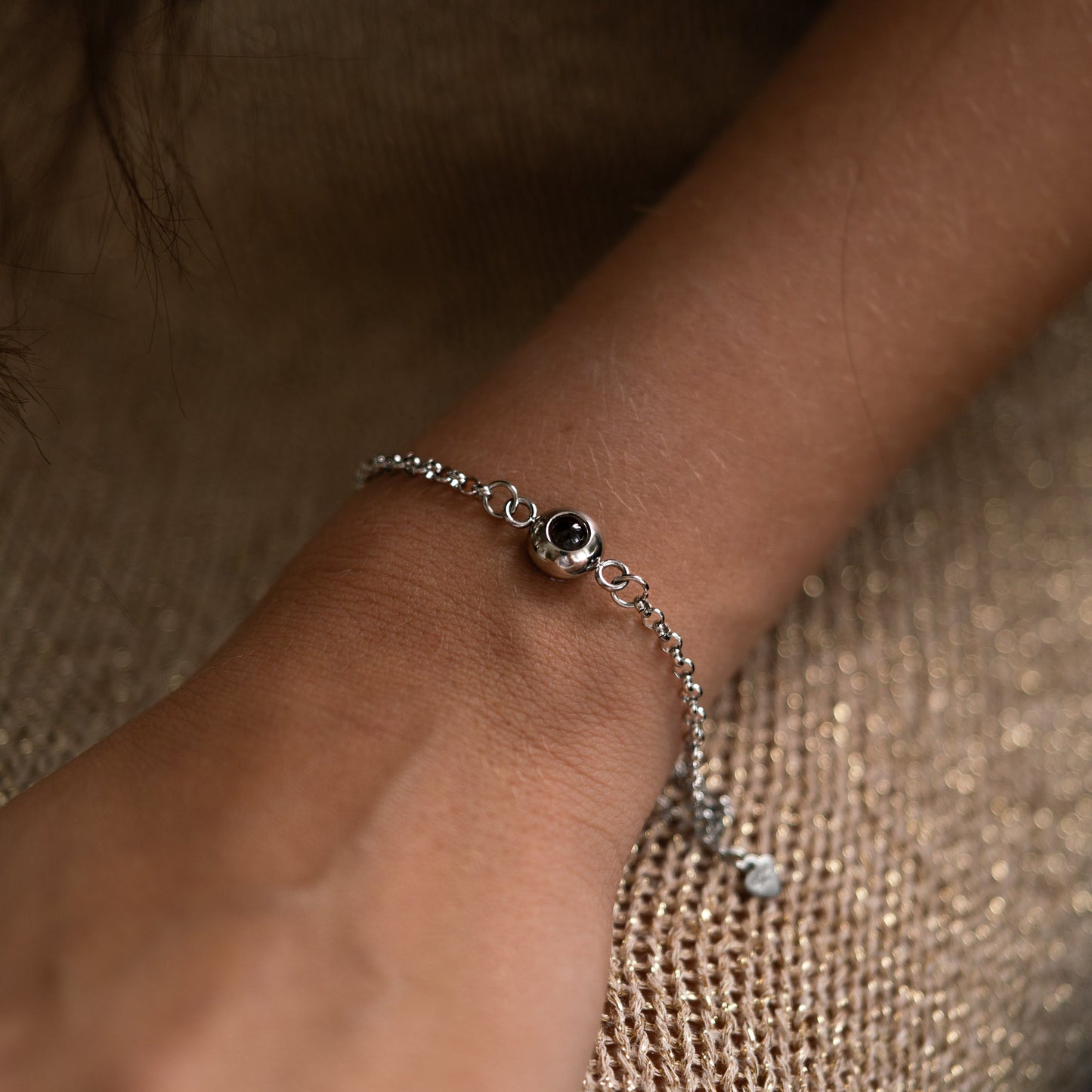 Personalised photo bracelet with your photo - Rolo chain