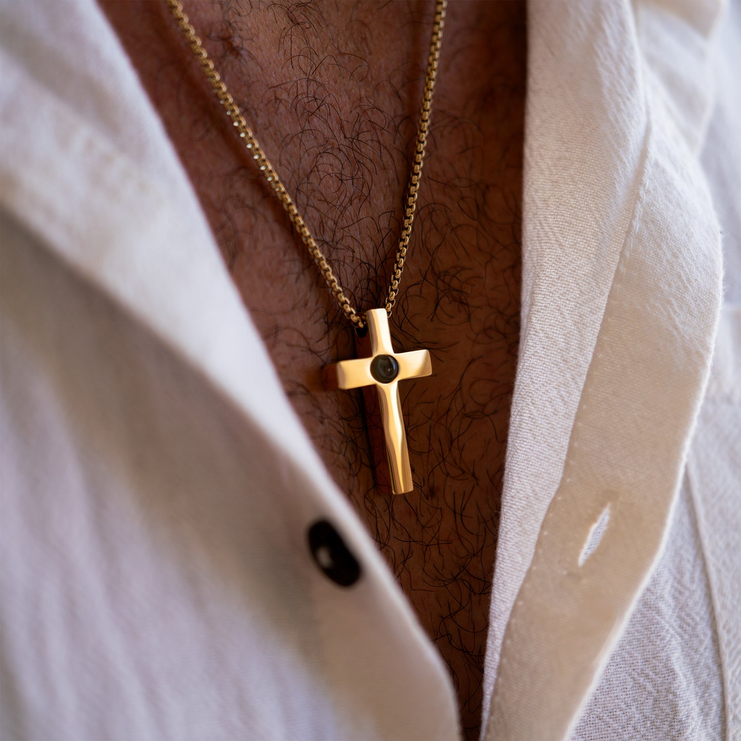 Personalised photo necklace - Cross