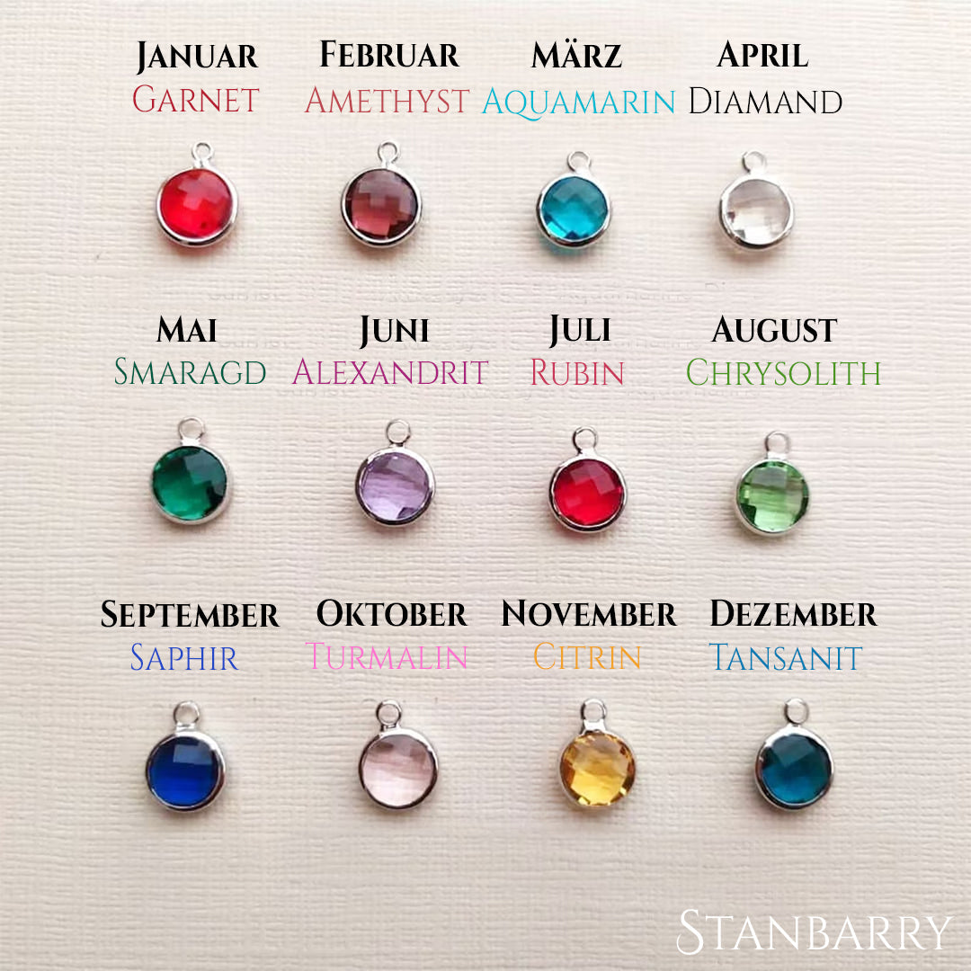 Custom name necklace with birthstone