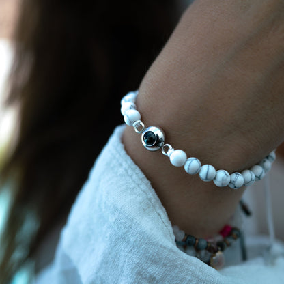 Personalised photo bracelet with your photo - Pearls