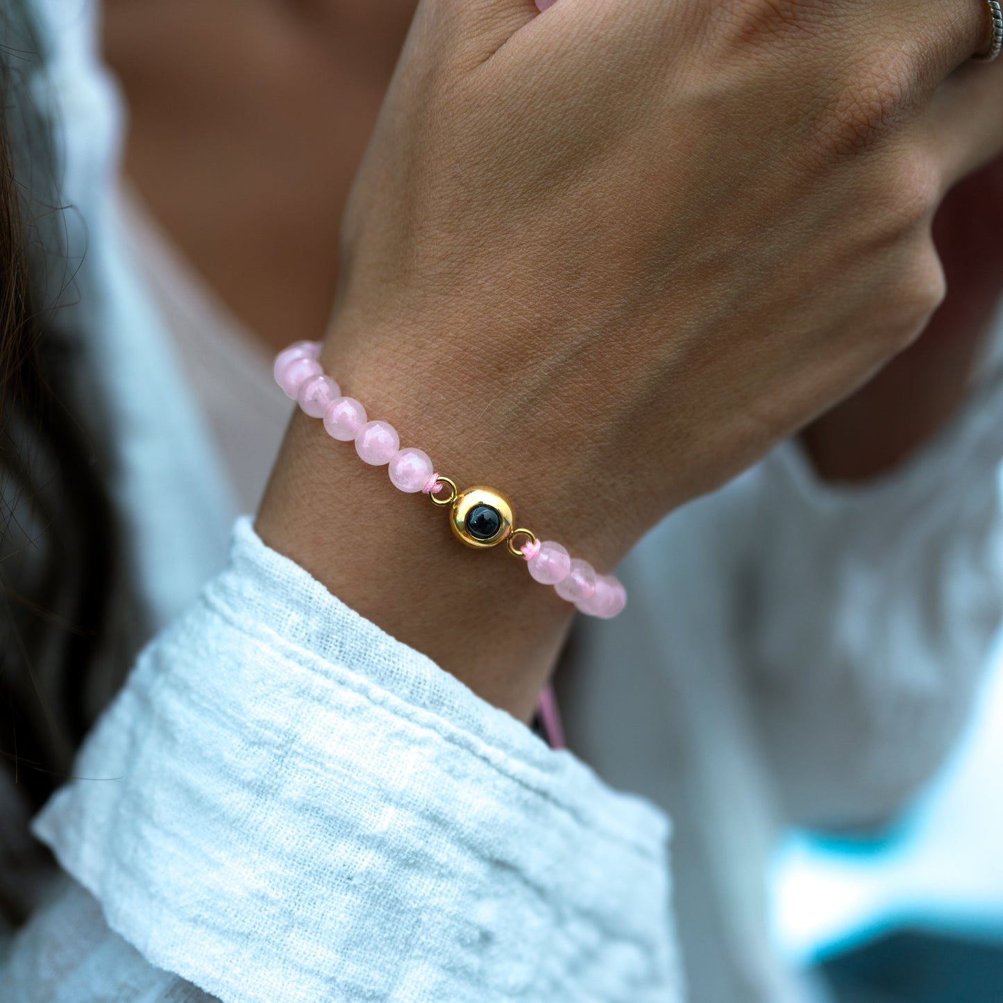 Personalised photo bracelet with your photo - Pearls