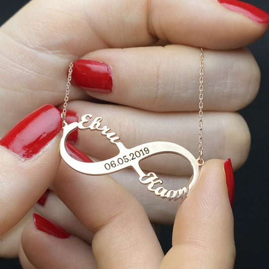 Infinite Love Necklace with Engraving