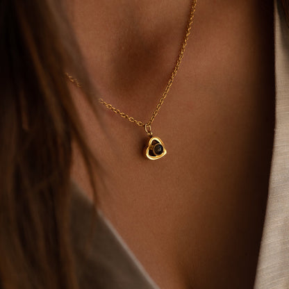 Personalised photo necklace - heart-shaped
