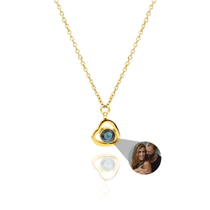 Personalised photo necklace - heart-shaped