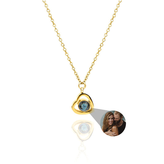 Personalised photo necklace - heart-shaped