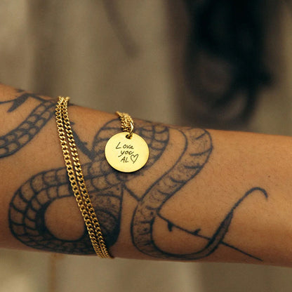 Personalised bracelet with your own handwriting/drawing
