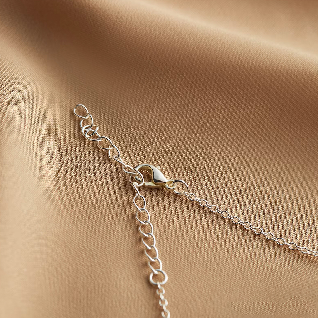 Birth flower name necklace