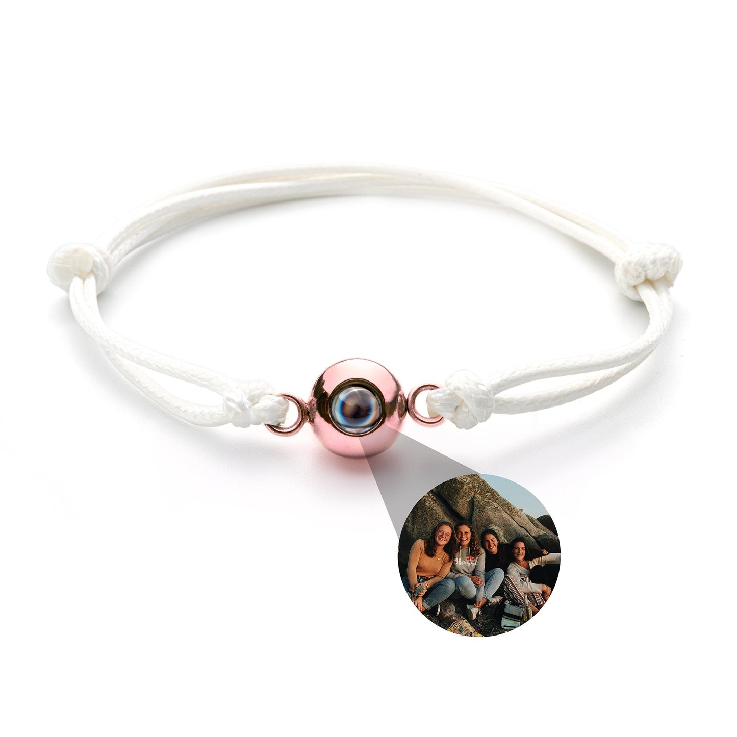 Personalised photo bracelet with your photo - Marine knot
