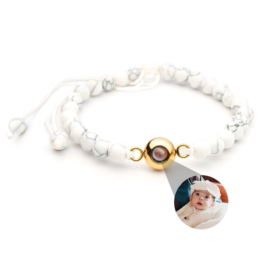 Personalised photo bracelet with your photo - Pearls