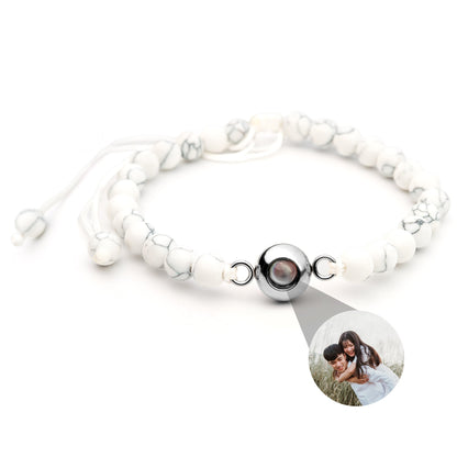 Personalised photo bracelet with your photo - Pearls