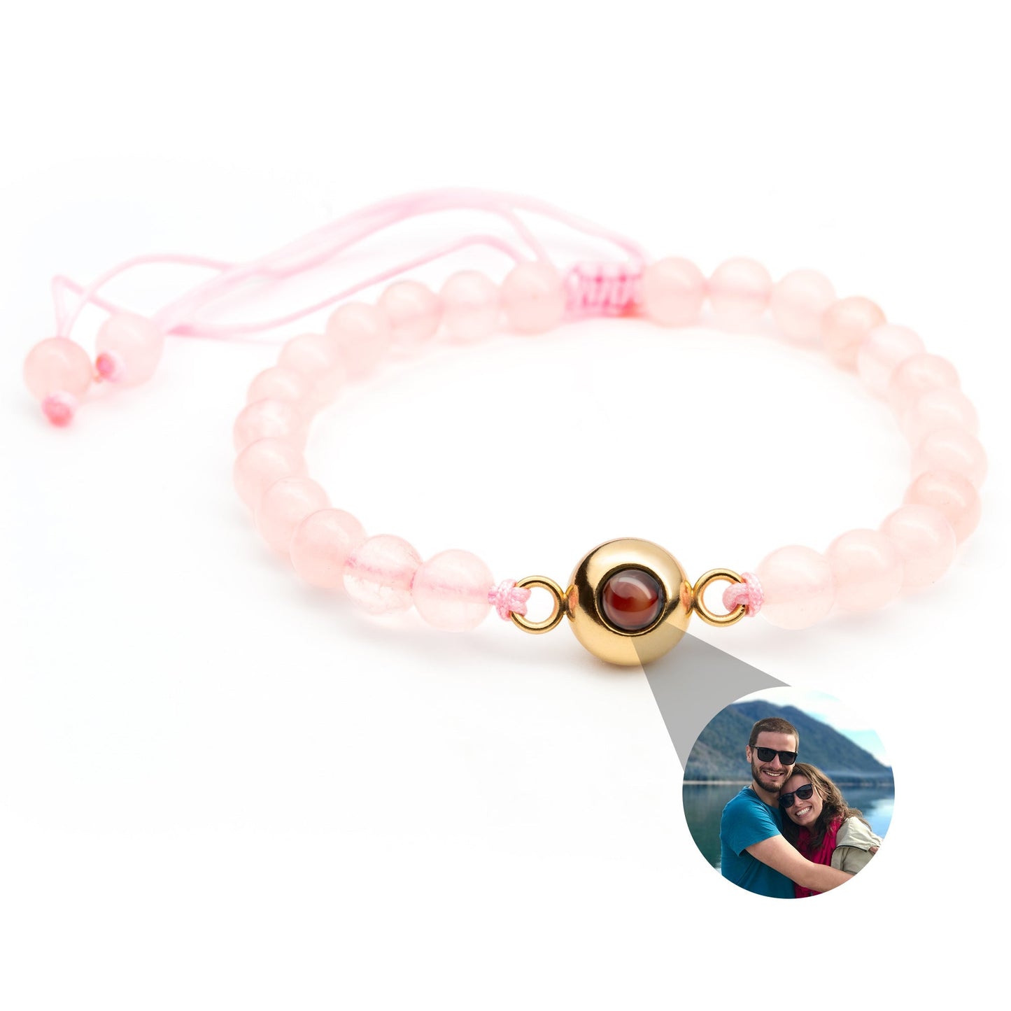 Personalised photo bracelet with your photo - Pearls