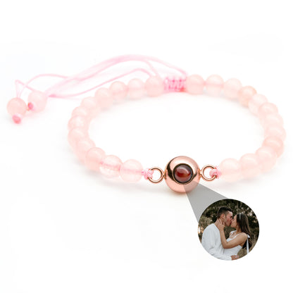 Personalised photo bracelet with your photo - Pearls