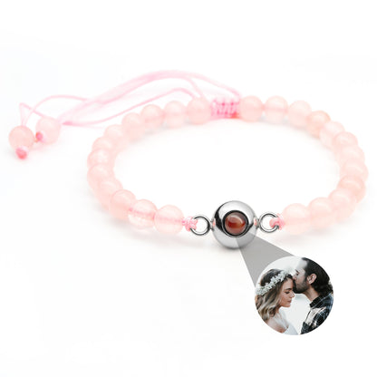 Personalised photo bracelet with your photo - Pearls