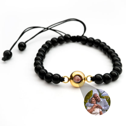 Personalised photo bracelet with your photo - Pearls