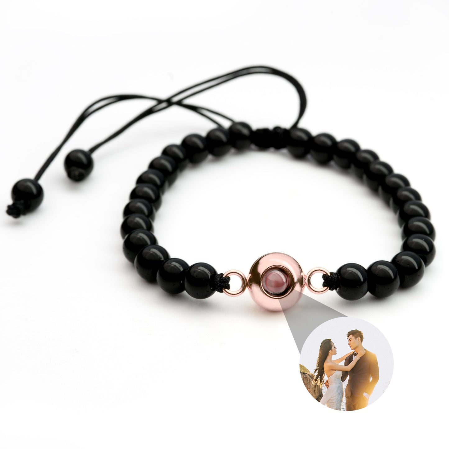 Personalised photo bracelet with your photo - Pearls