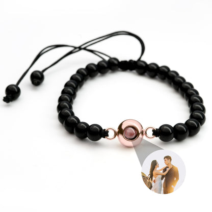 Personalised photo bracelet with your photo - Pearls