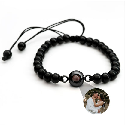 Personalised photo bracelet with your photo - Pearls
