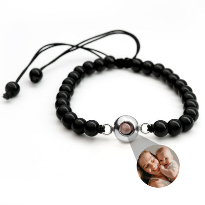 Personalised photo bracelet with your photo - Pearls