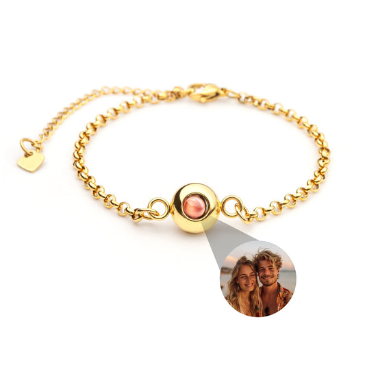 Personalised photo bracelet with your photo - Rolo chain