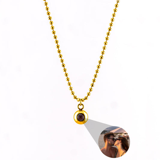 Personalised photo necklace - ball chain