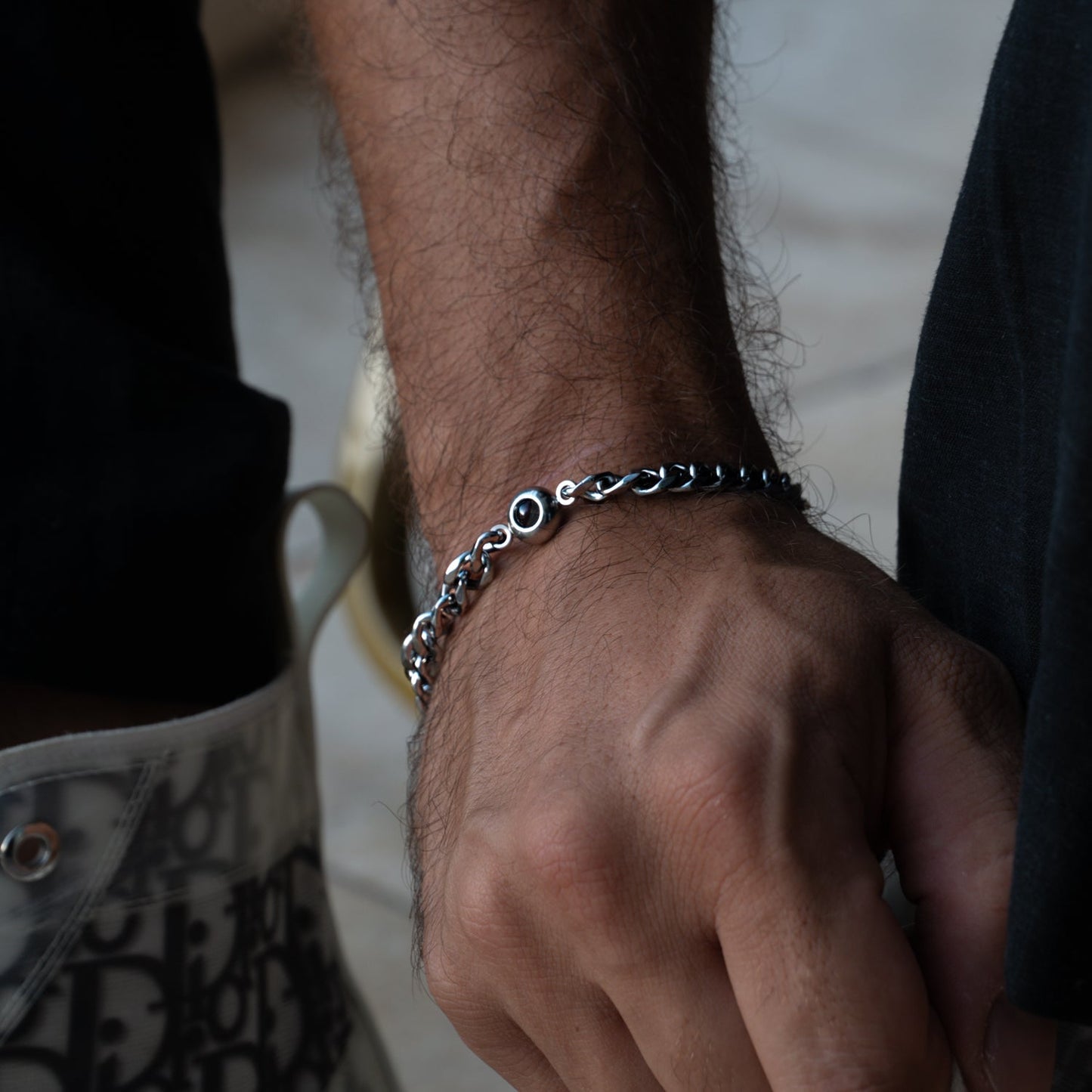 Personalised photo bracelet with your photo - Cuban chain