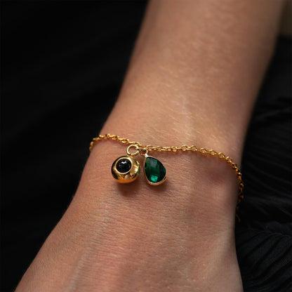 Personalised photo bracelet with your photo - Birthstone