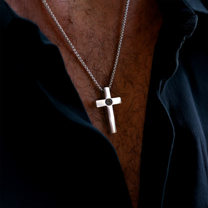 Personalised photo necklace - Cross