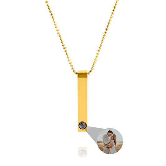 Personalised photo necklace - Bar Ballchain