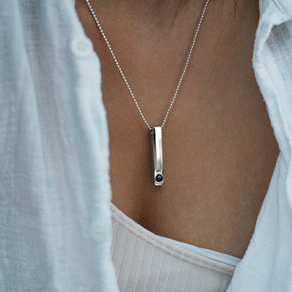 Personalised photo necklace - Bar Ballchain