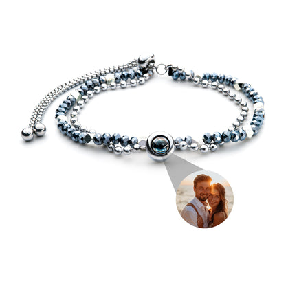 Personalised photo bracelet with your photo - Crystal
