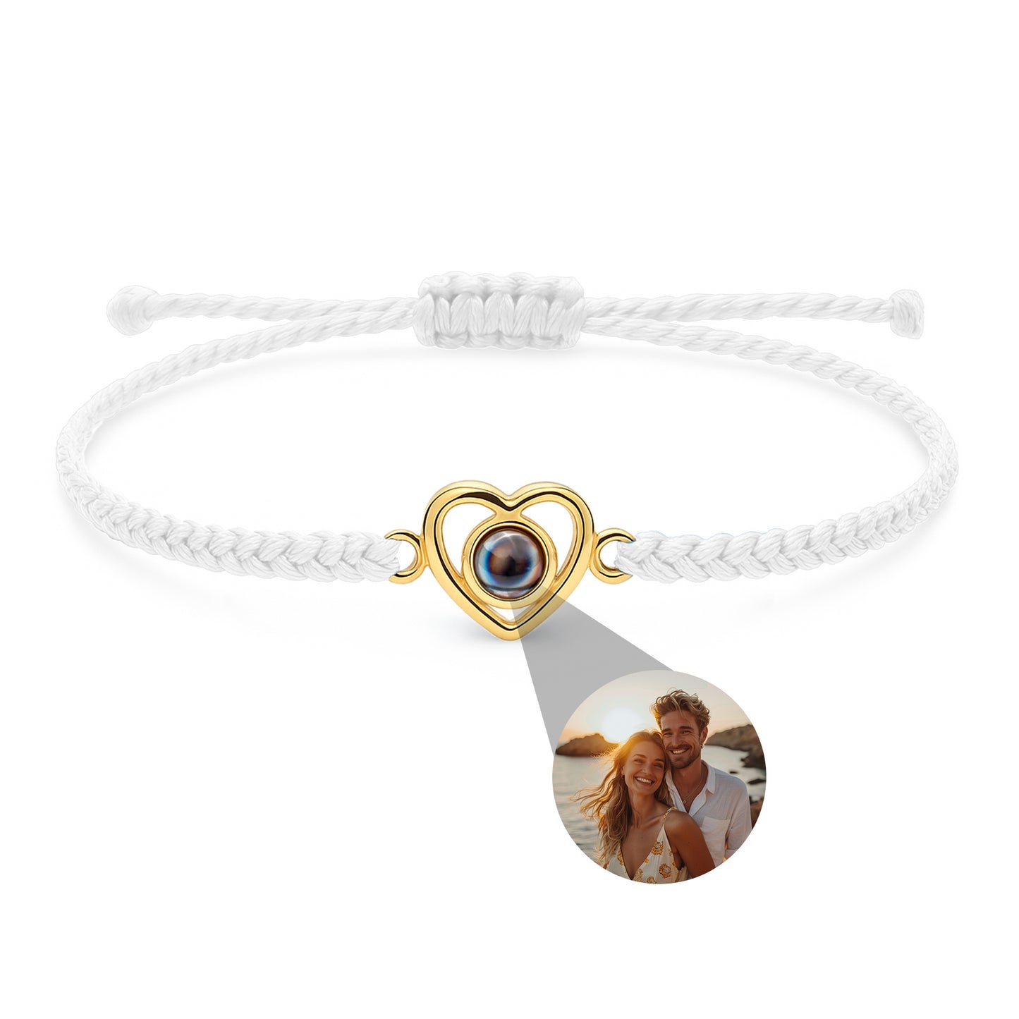 Personalised photo bracelet with your photo - Heart