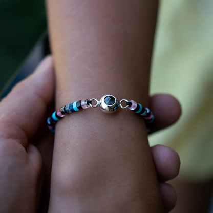 Personalised photo bracelet with your photo - Heishi Gemstone