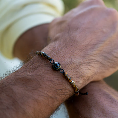 Personalised photo bracelet with your photo - Heishi Gemstone