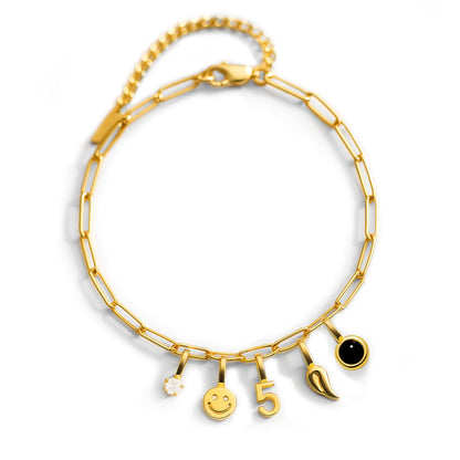 Paperclip Charm Bracelet - Personalised