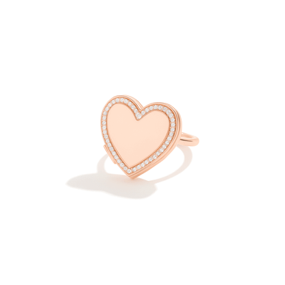 Locket Ring with Photo - Heart