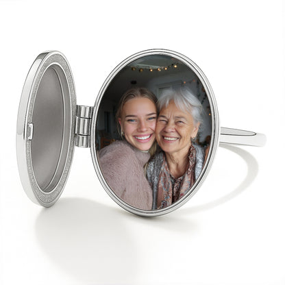 Photo Locket Ring - Oval