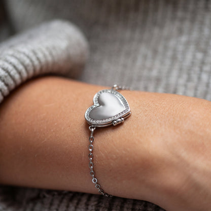 Locket Bracelet with Photo - Heart