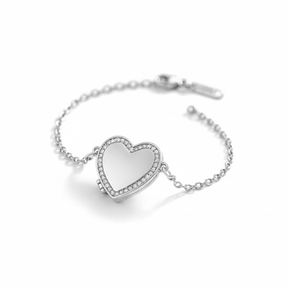 Locket Bracelet with Photo - Heart
