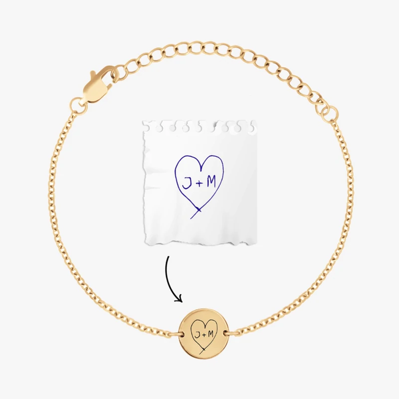 Personalised bracelet with your own handwriting/drawing