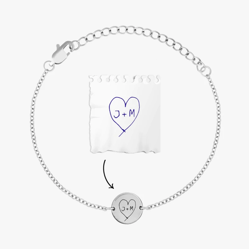 Personalised bracelet with your own handwriting/drawing