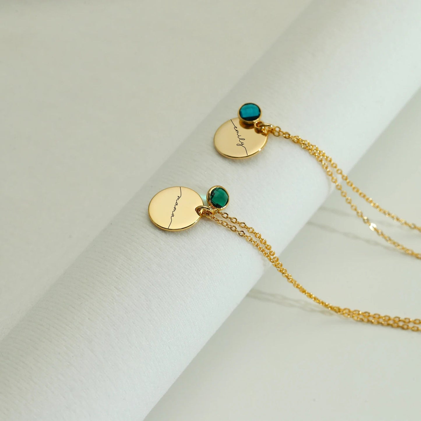 Custom name necklace with birthstone
