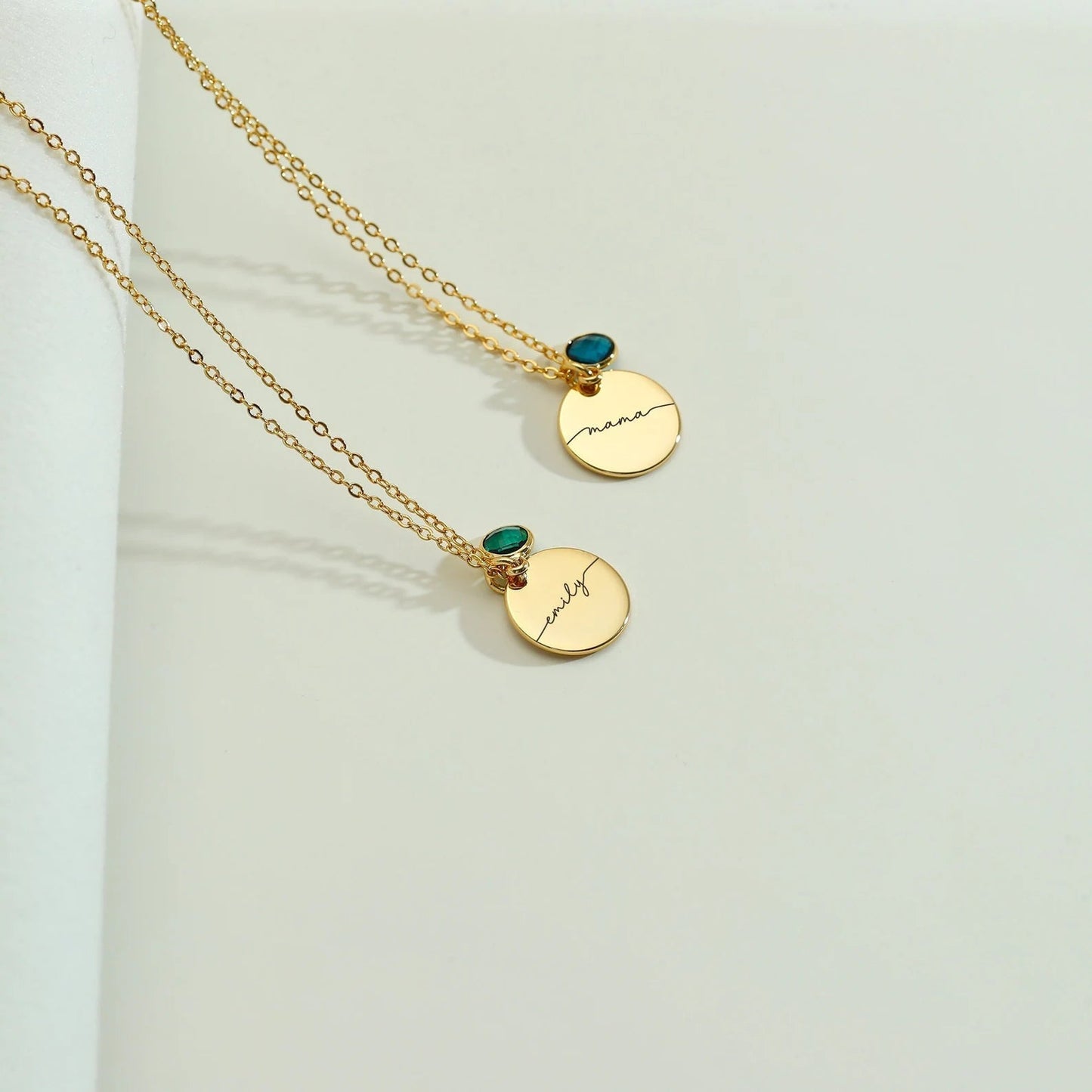 Custom name necklace with birthstone