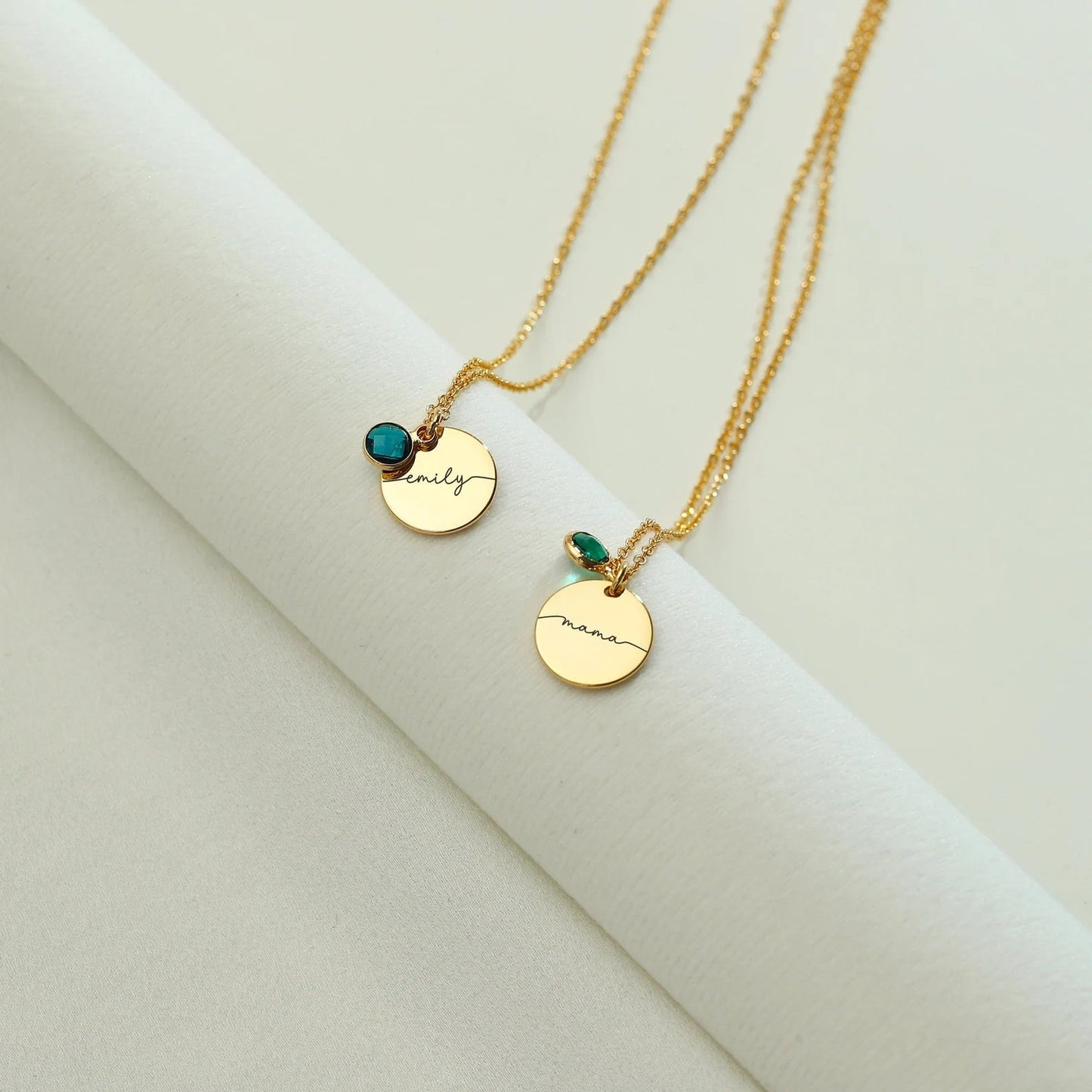 Custom name necklace with birthstone