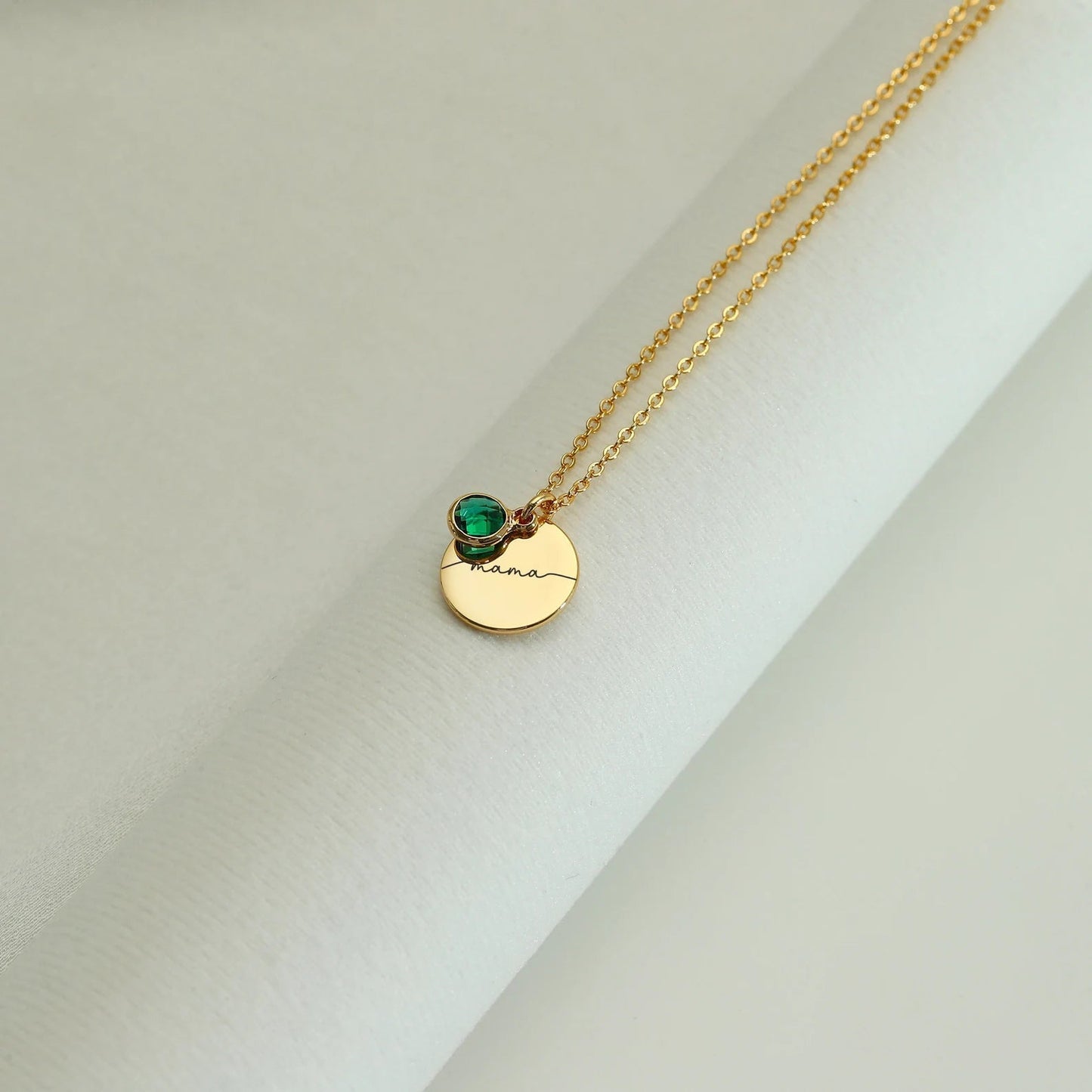 Custom name necklace with birthstone